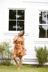 Kate Robe | Organic Double Gauze Cotton | Caramel